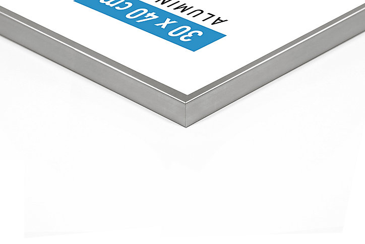 Cadre photo aluminium argent mat Accent l.30 x H.30 cm