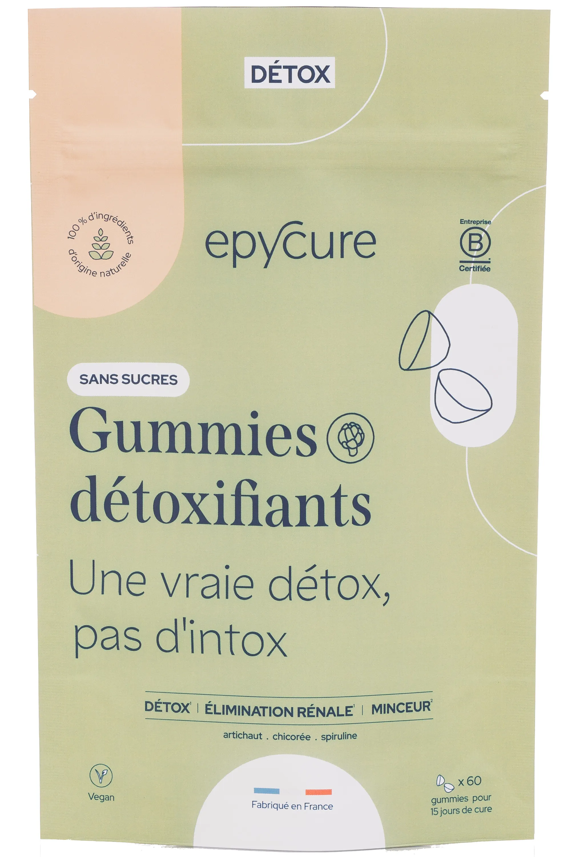 Epycure Gummies détoxifiants sans sucre-150 g