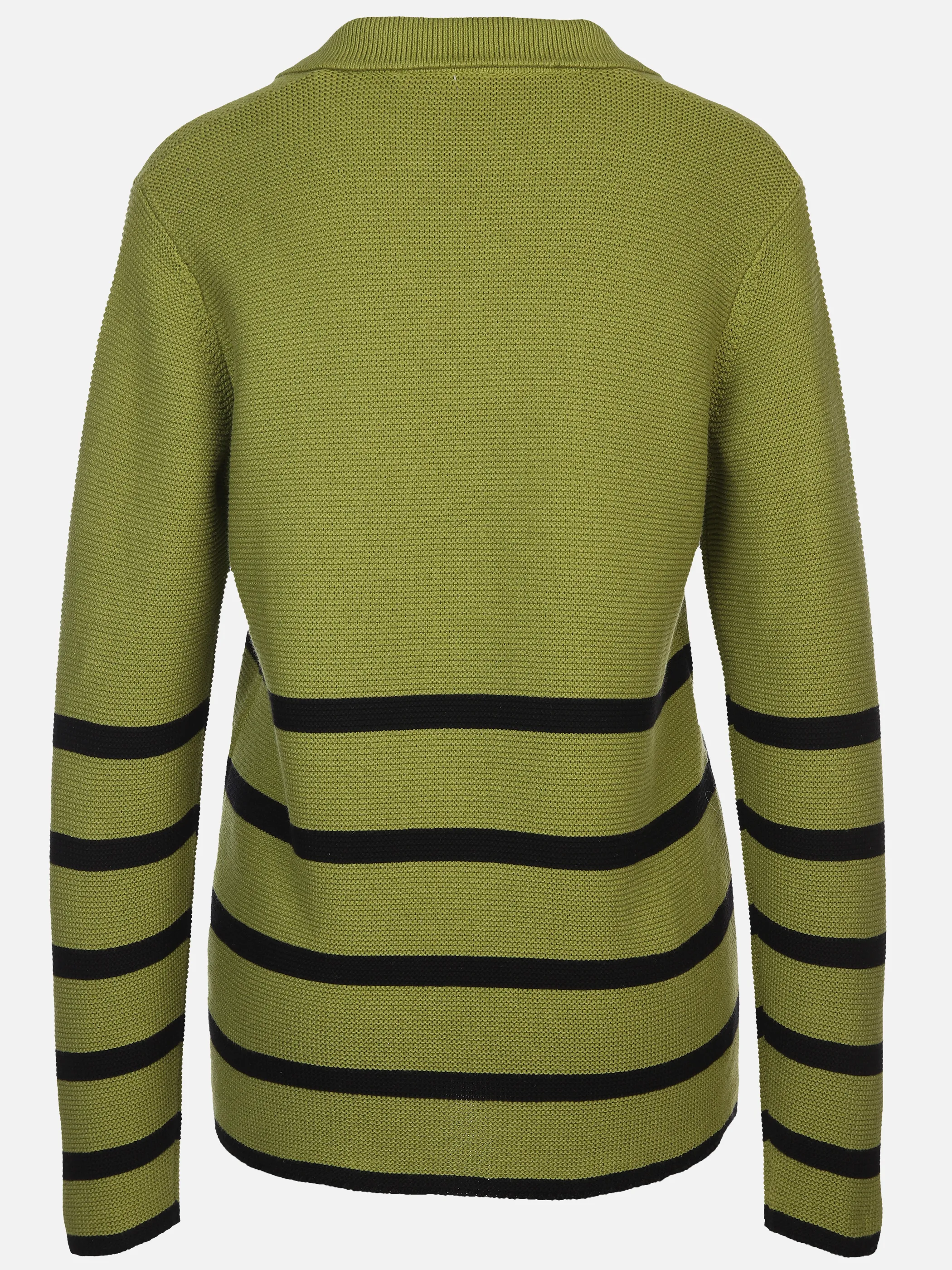 Damen Pullover mit Polokragen und Streifen