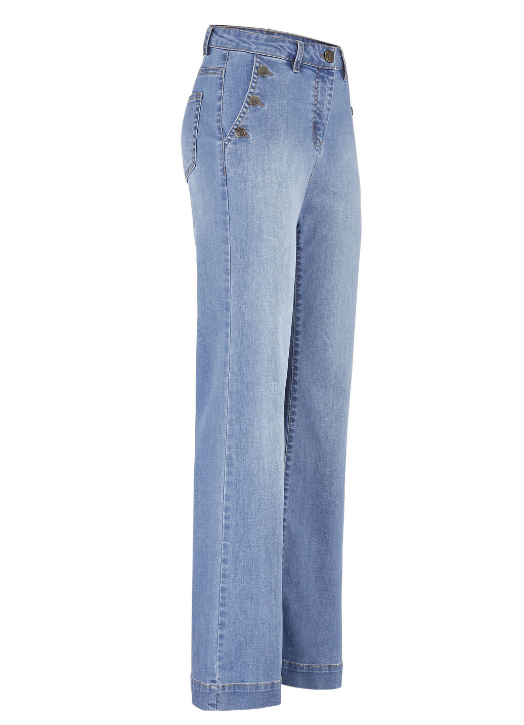 Jeans mit trendigen Zierknöpfen