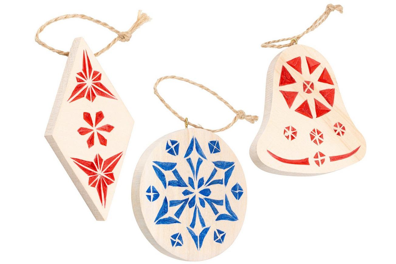 BeaverCraft DIY13 Chip Carving Kit Christmas Ornaments, houtsnijset