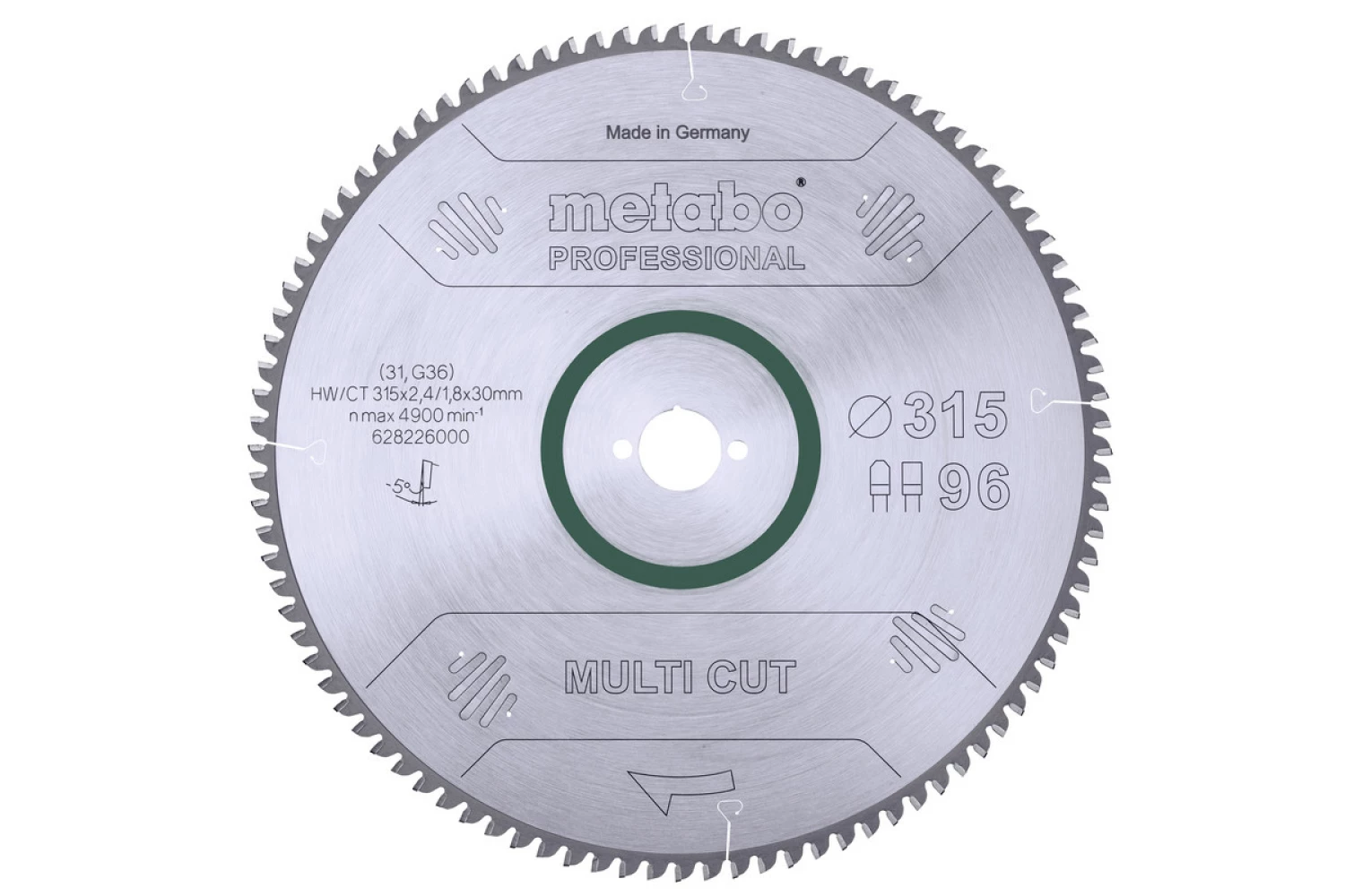 Metabo 628226000 Cirkelzaagblad HW/CT - 315 x 30 x 96HW/CT