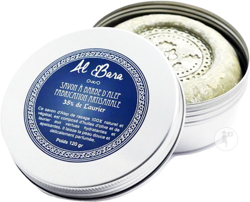 Al Bara Savon D'Alep À Barbe 35% Laurier Toutes Peaux 120g