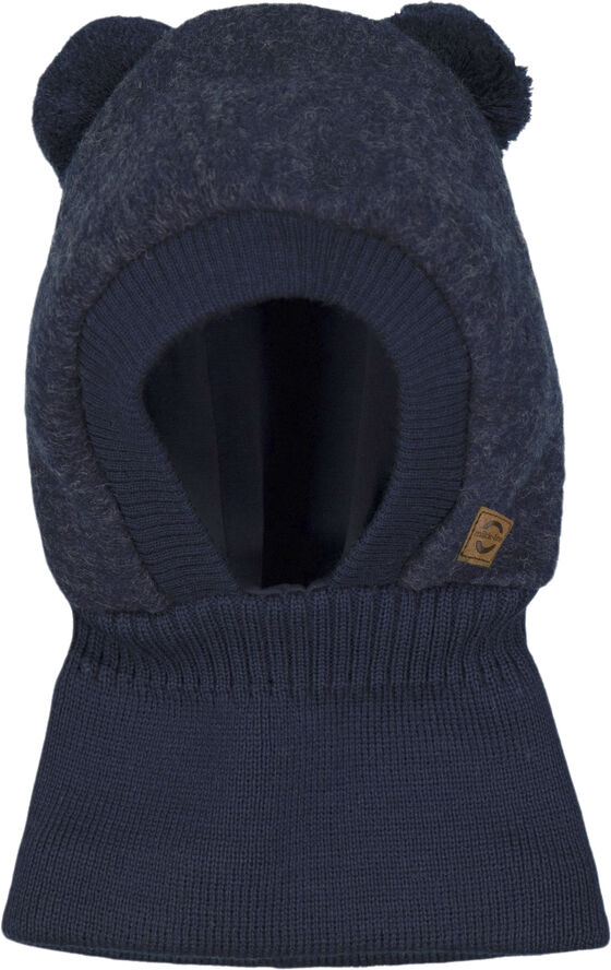 Mikk-Line Airwool Balaclava w Knit Blue nights