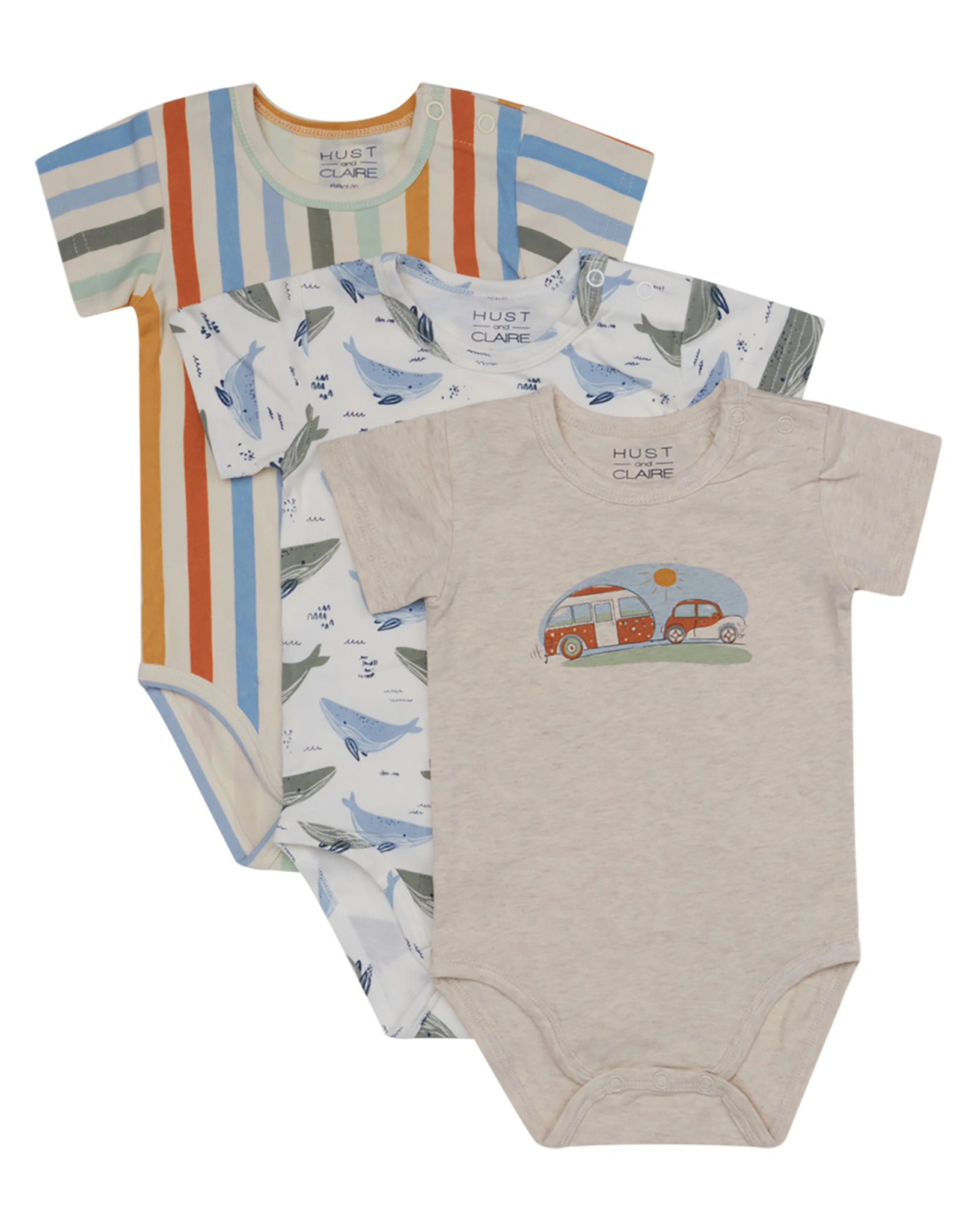 Kurzarmbody BRUNO 3er Pack in whisper