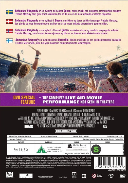 Bohemian Rhapsody - DVD