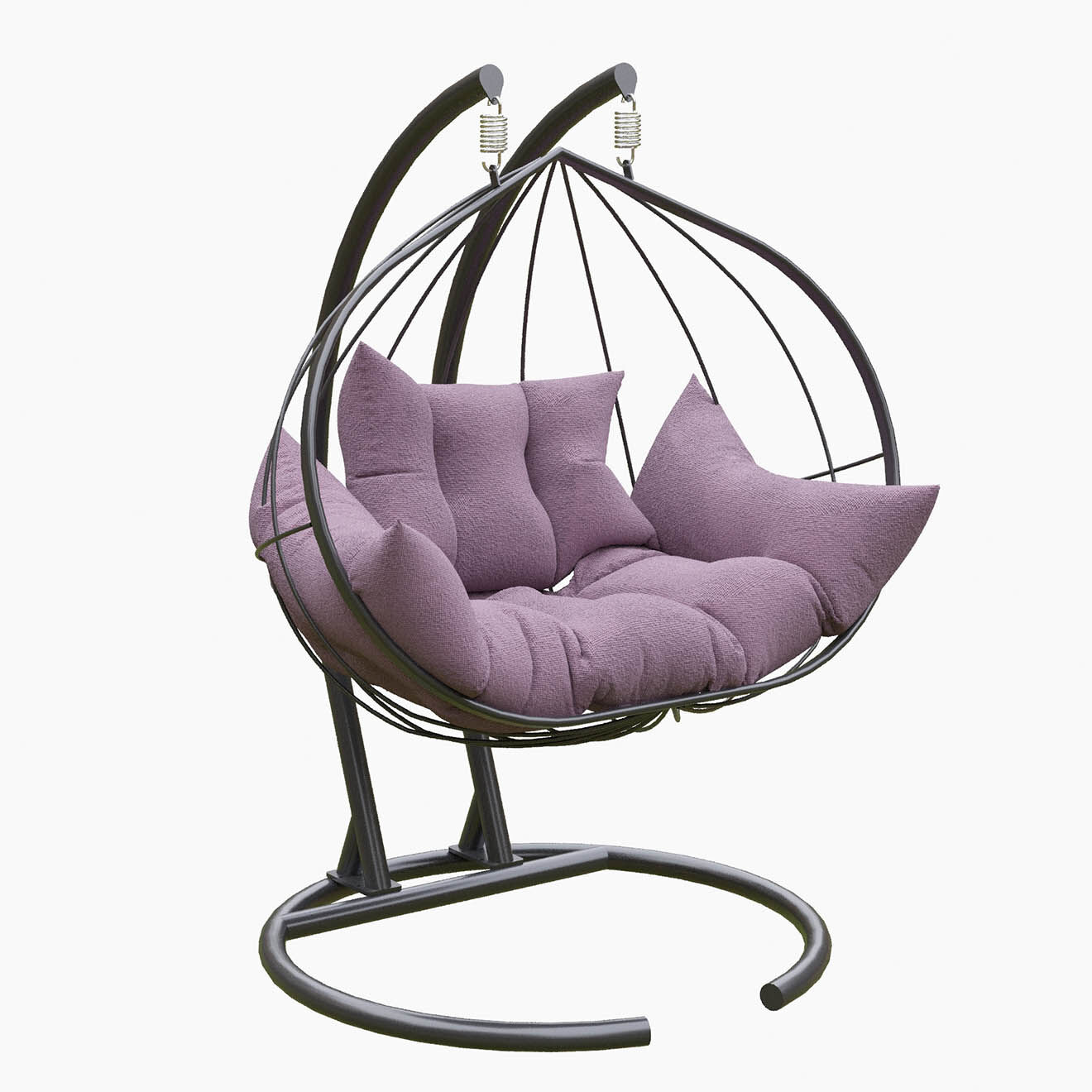 Wooden Art Fauteuil suspendu double violet - 150x189x124 cm