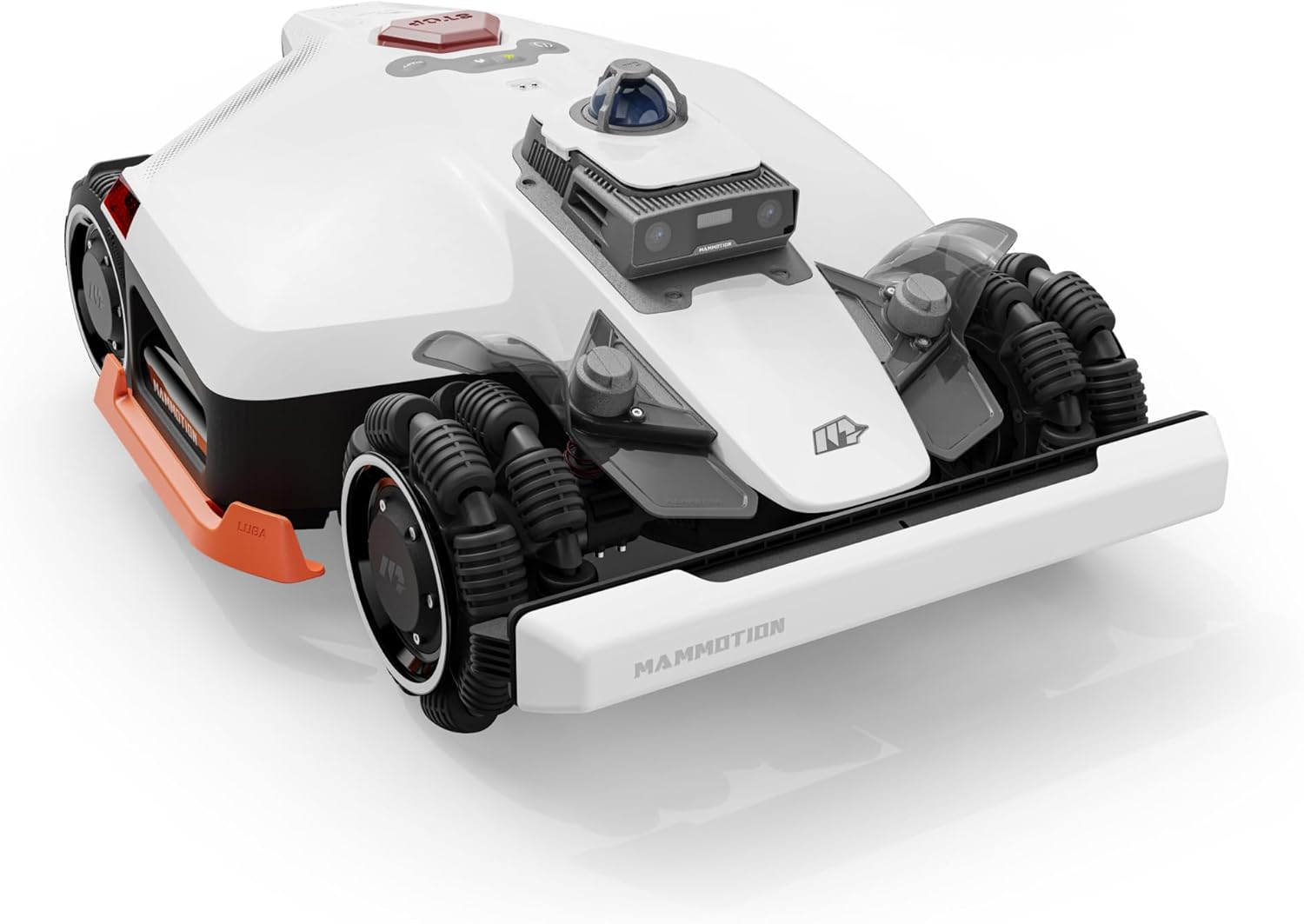 MAMMOTION LUBA 3 AWD 3000 Mähroboter ohne Begrenzungskabel für 3000㎡, 360° LiDAR+NetRTK+KI Vision Tri-Fusion-Positionierung, AWD für 80% Steigungen, Auto-Kartierung, bis zu 30 Zonen, 12Ah-AKKU