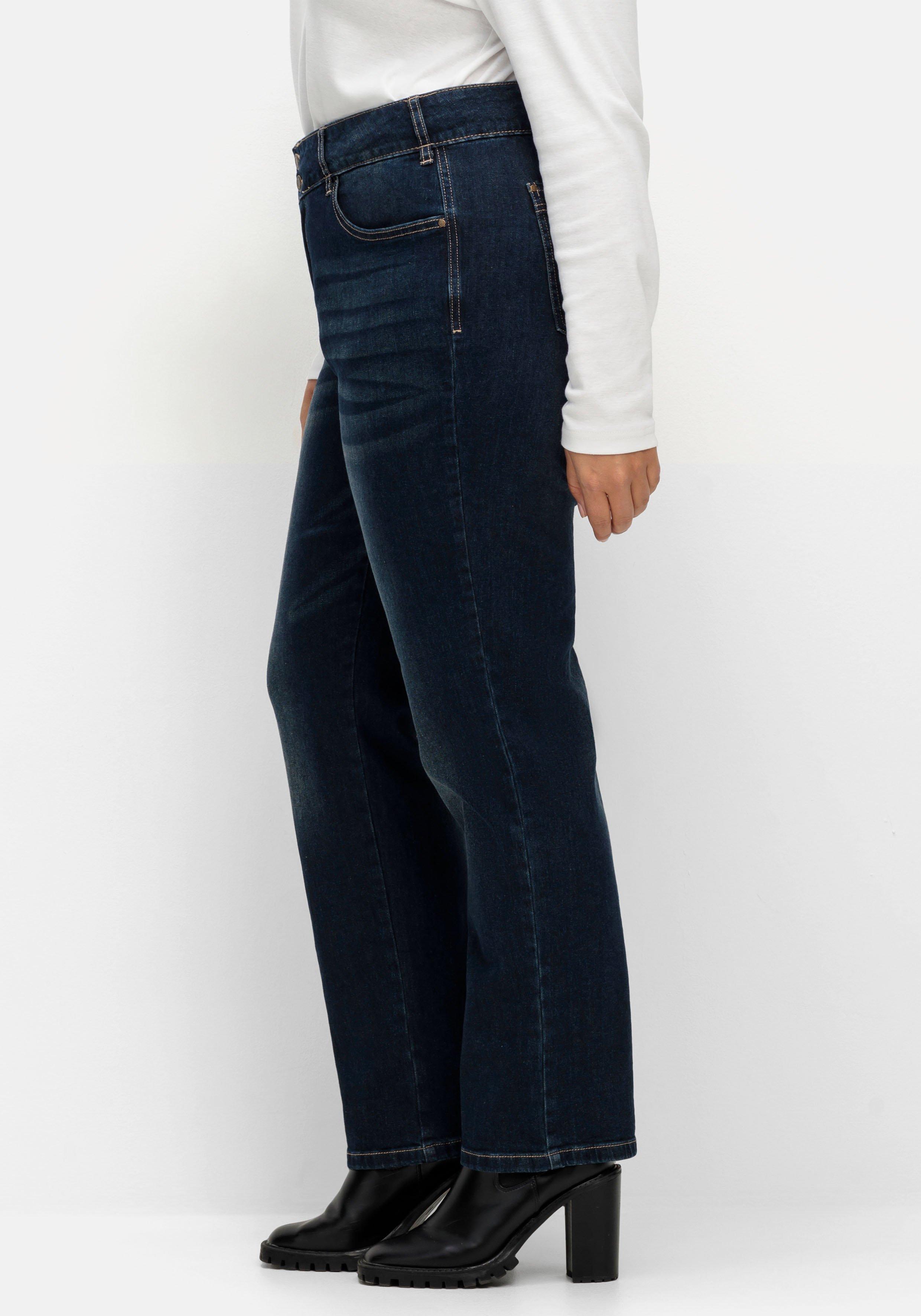 Gerade Jeans mit breitem 2-Knopf-Bund