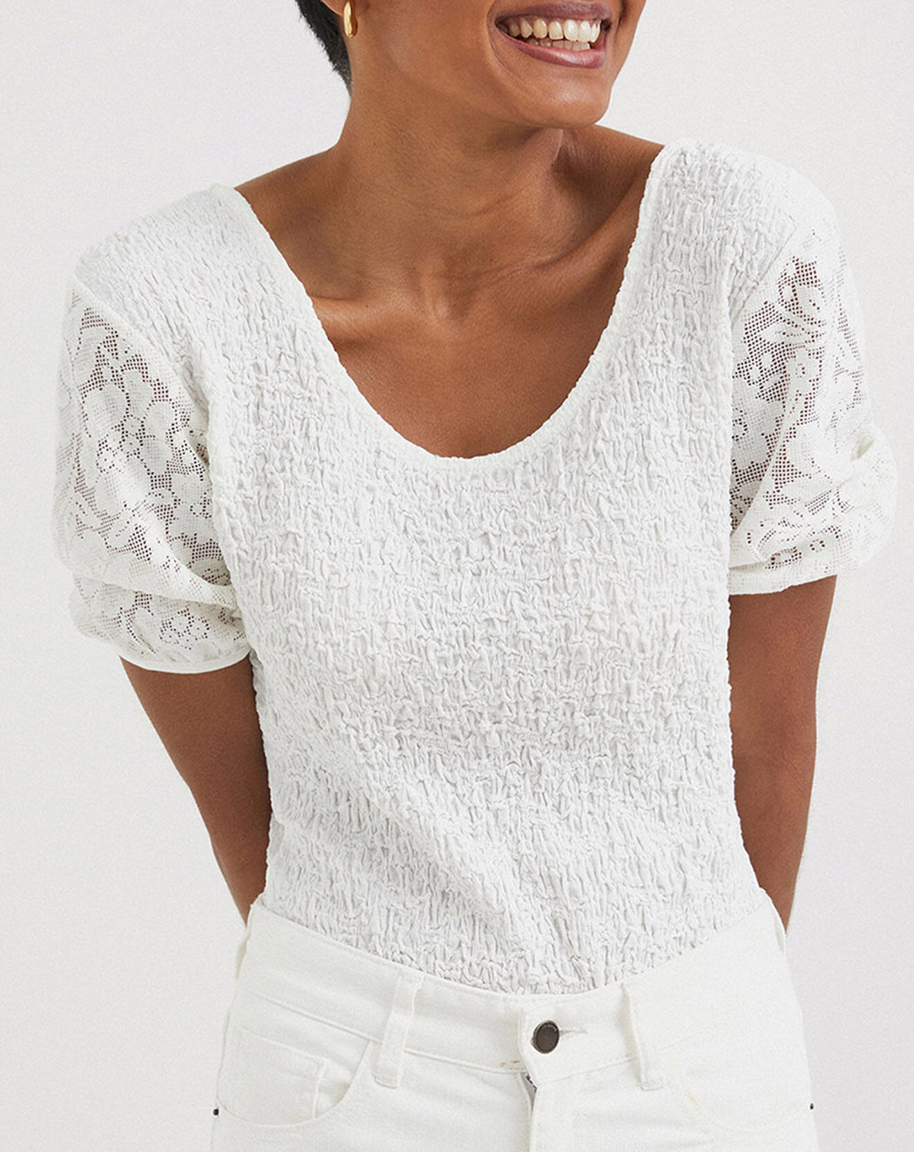 Desigual Top Cleo blanc