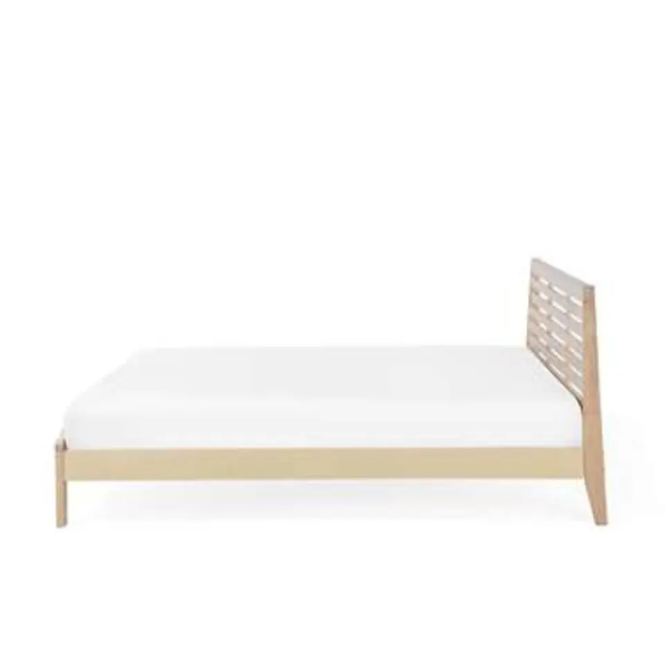 CARNAC - Tweepersoonsbed - Lichthout - 160 x 200 cm - Rubberhout