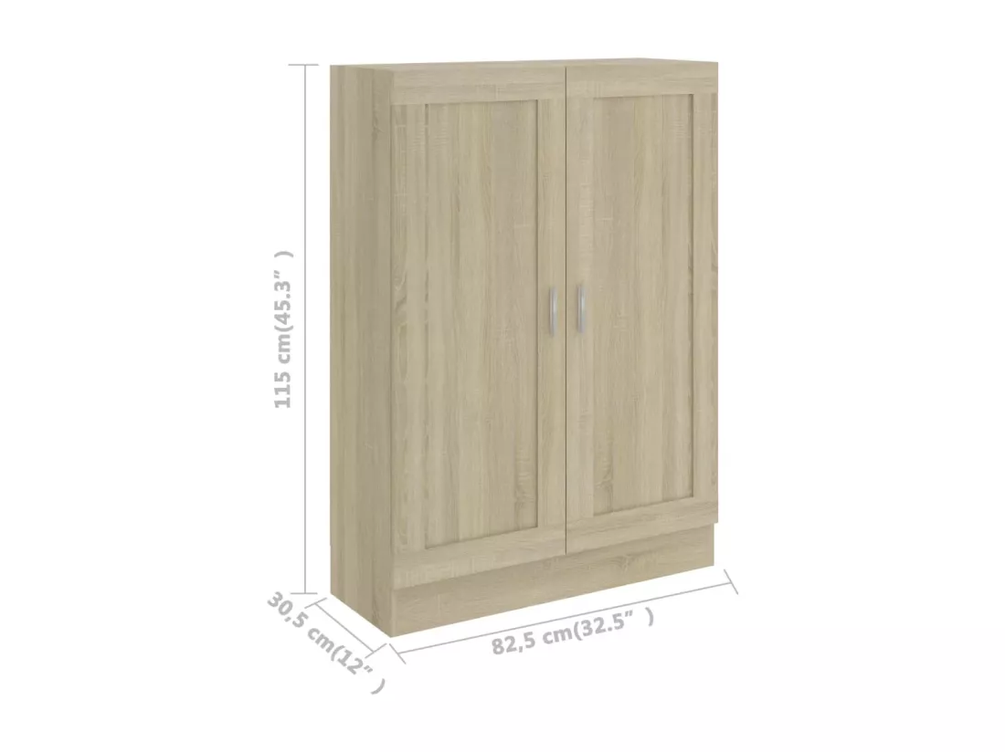 Bibliothèque Chêne sonoma 82,5x30,5x115 cm Bois d'ingénierie