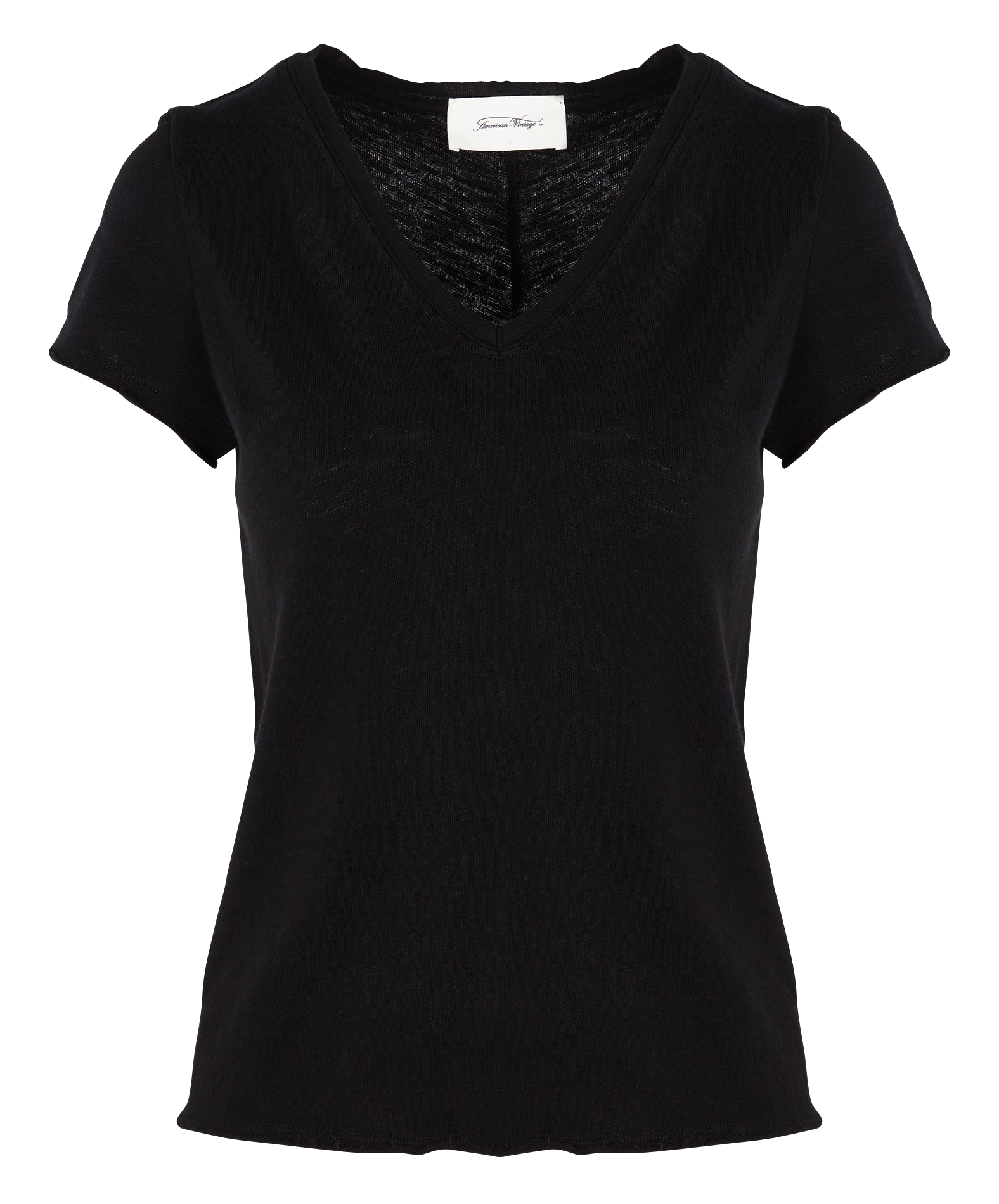 SONOMA - Tee-shirt col V en coton | Noir