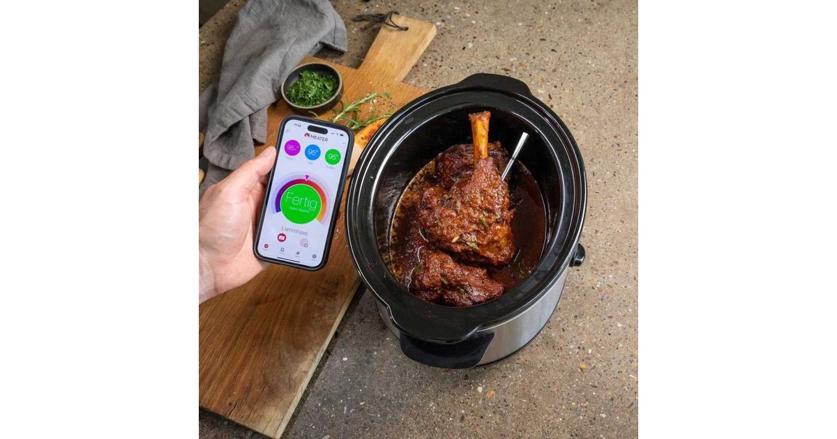 MeaterPro thermometer  (Roestvrij staal/houtkleur, Bluetooth 5.2)