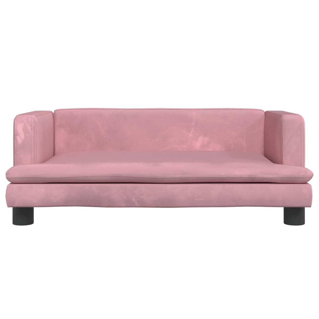 Cama para cães vidaXL em veludo rosa, 60x40x30 cm