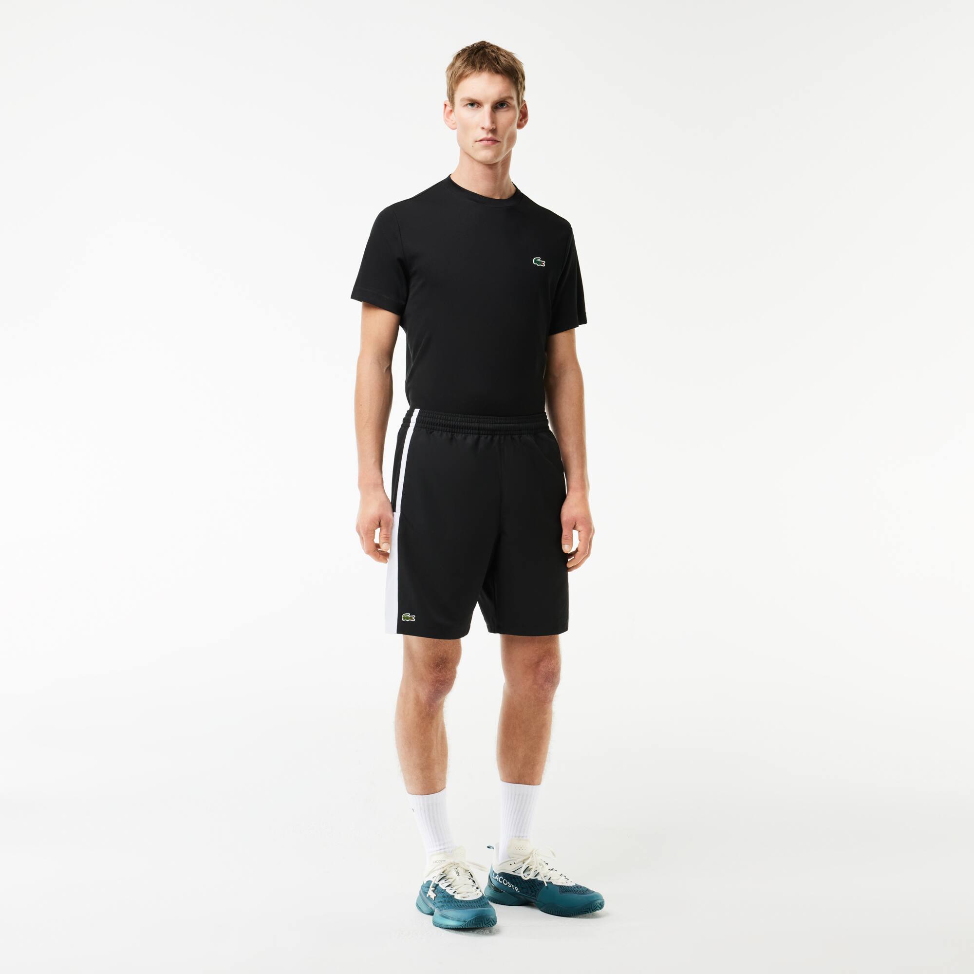 Herren LACOSTE SPORT Shorts mit Colorblock-Einsatz Bermudas - Schwarz - Lacoste - Herren