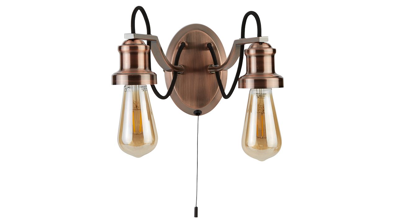 Wandlamp 1062-2CU Olivia B25.5 x D21 cm