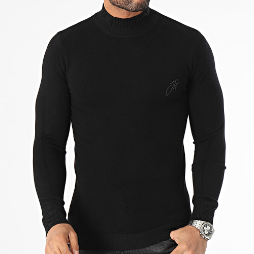 Pull Col Montant Noir