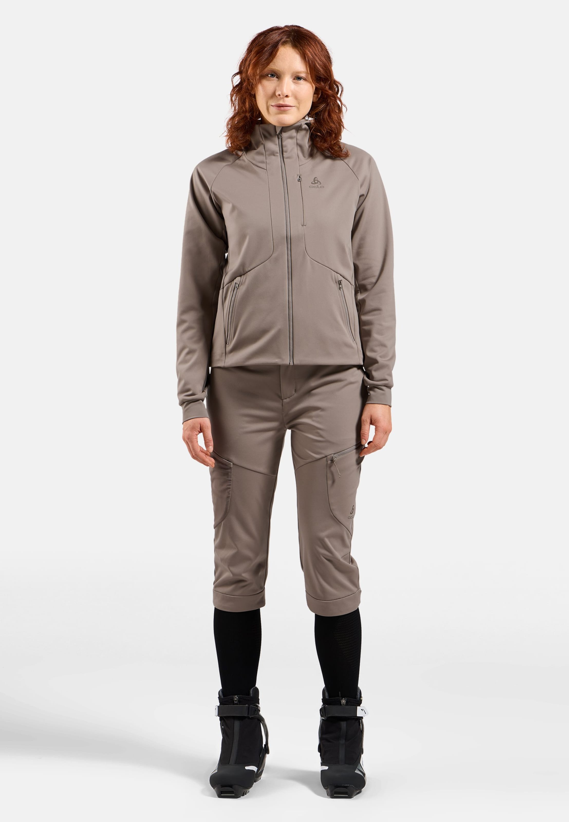 Winddichte Zeroweight X-Warm Langlaufjacke in cinder