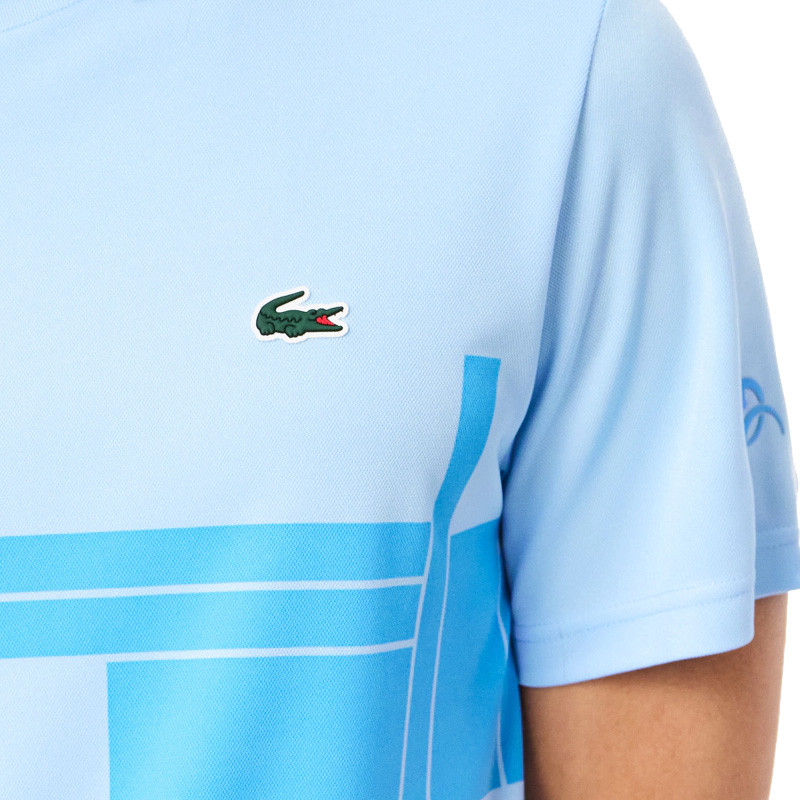 Tee-shirt tennis Lacoste Fan Djokovic bleu
