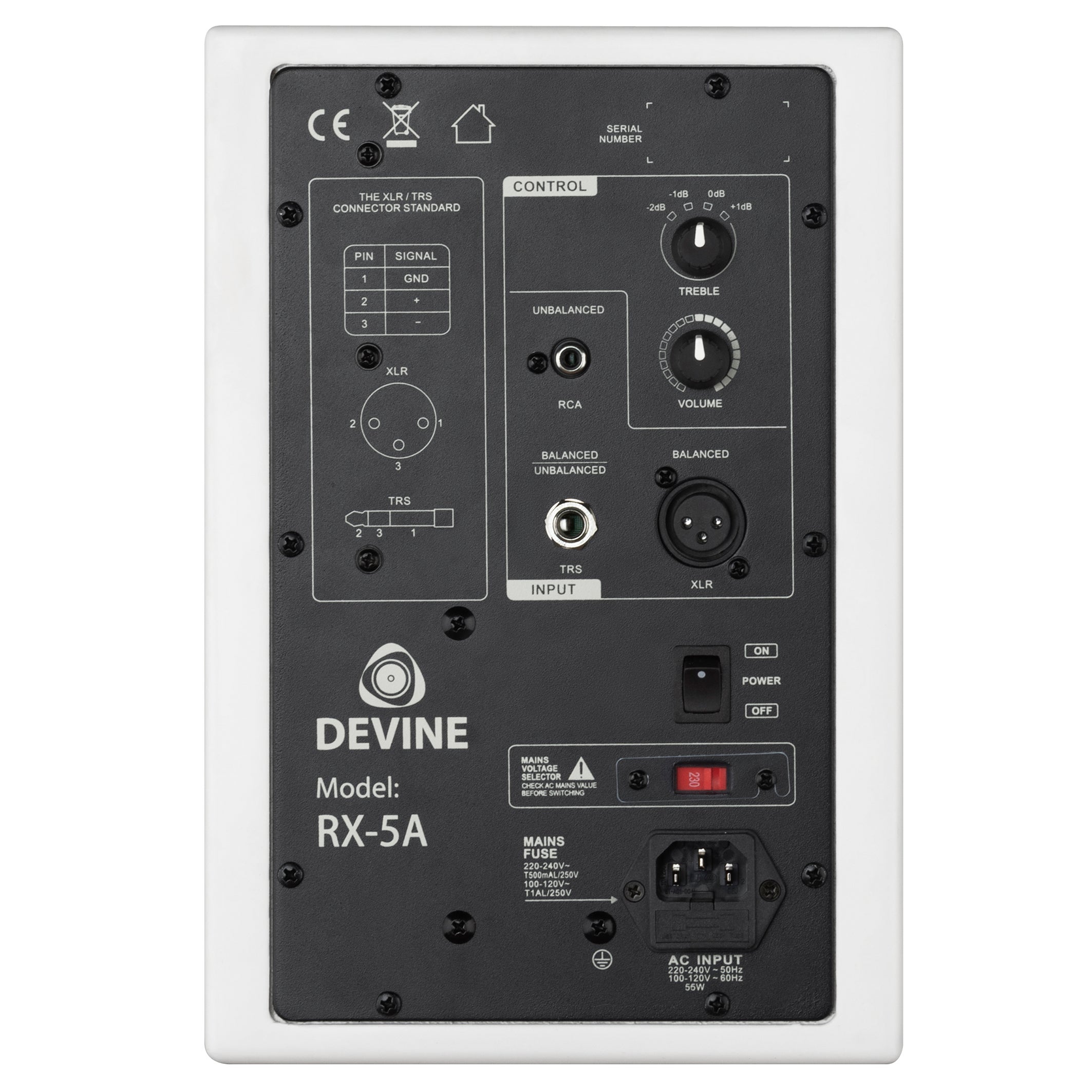 Devine RX-5A White (2x) + Sub studiomonitoren