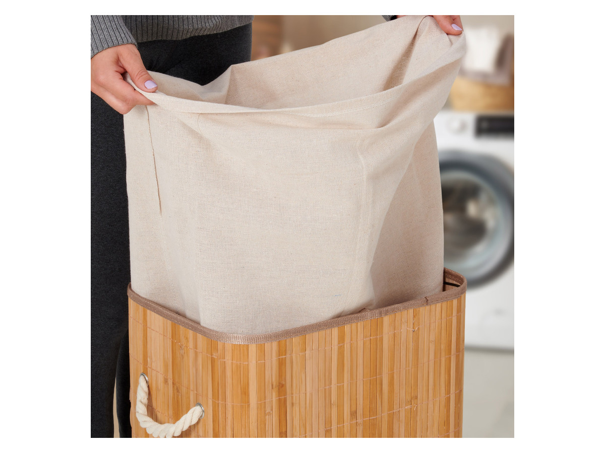 Infinity goods 72 liter wasmand met deksel – Bamboo
