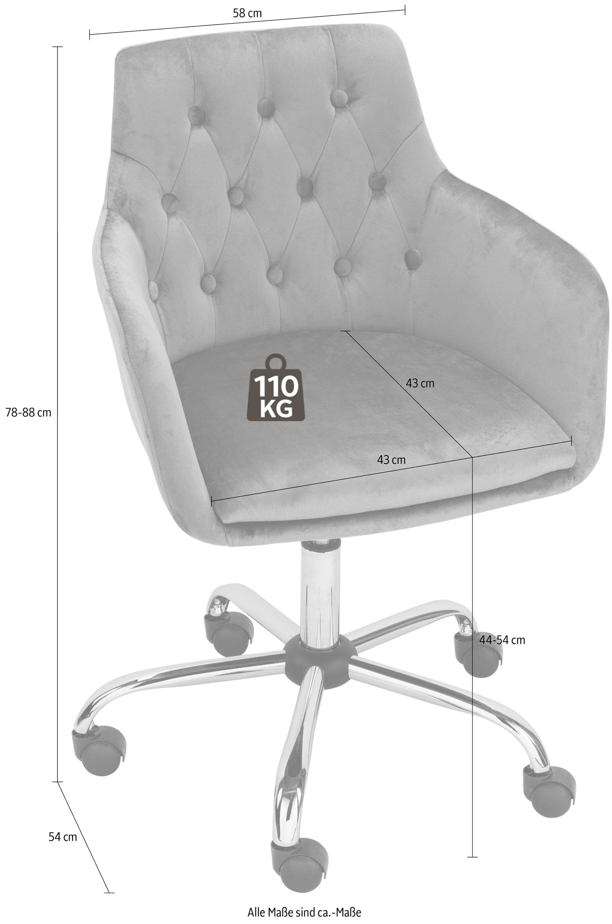 INOSIGN Bürostuhl »Perry1« () eleganter Samtstuhl, gepolstert