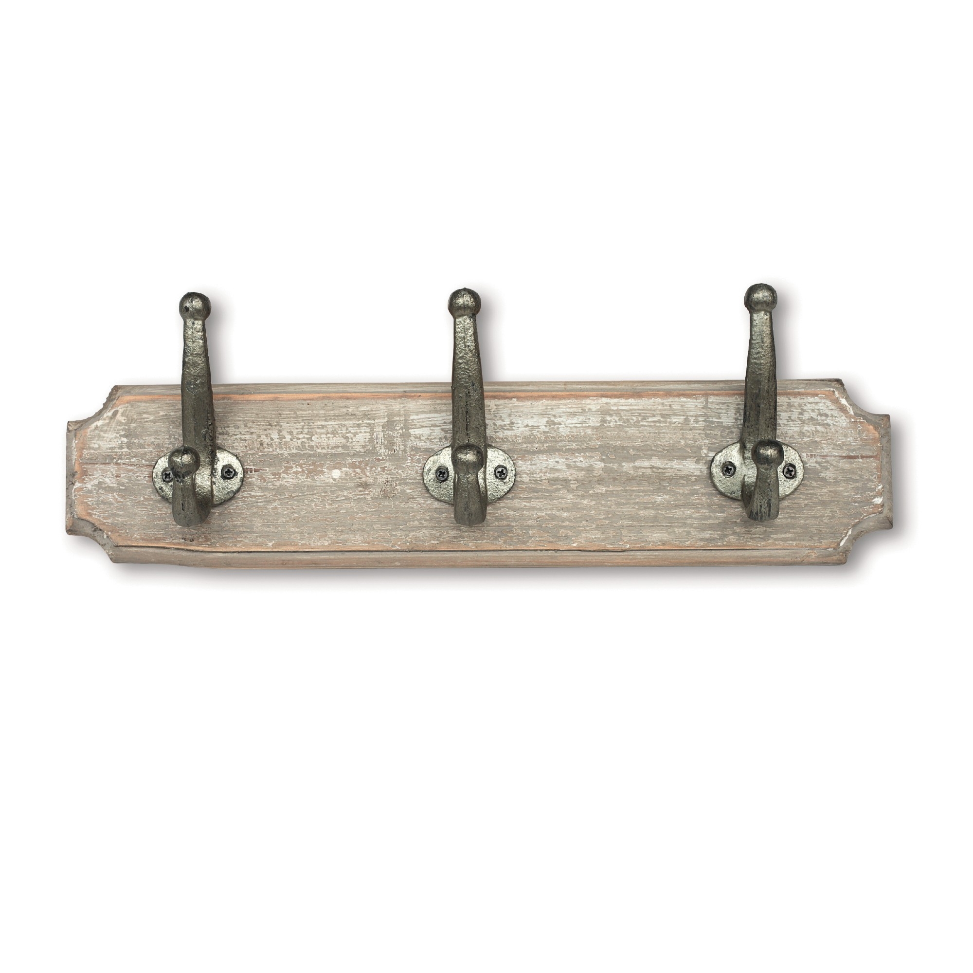 3er Wandhaken, H 13,5 cm, B 42,5 cm, T 7 cm von fischer's lagerhaus
