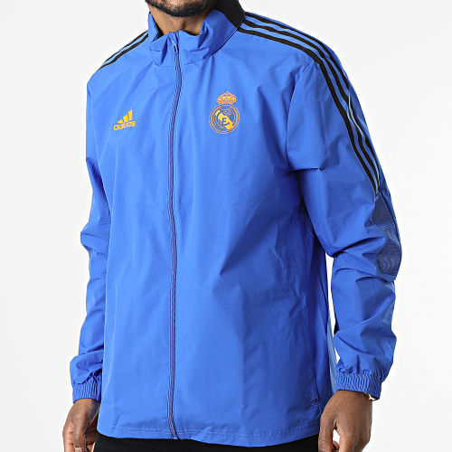 Veste Zippée Capuche Real Madrid HA2563 Bleu Roi