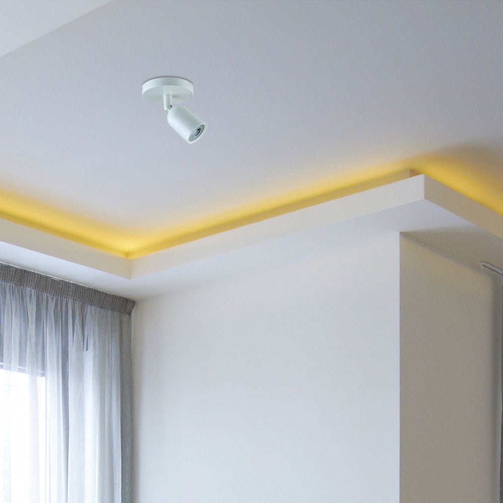 Witte LED-spot - 1xGU10 - wandmontage - inbouw - IP20