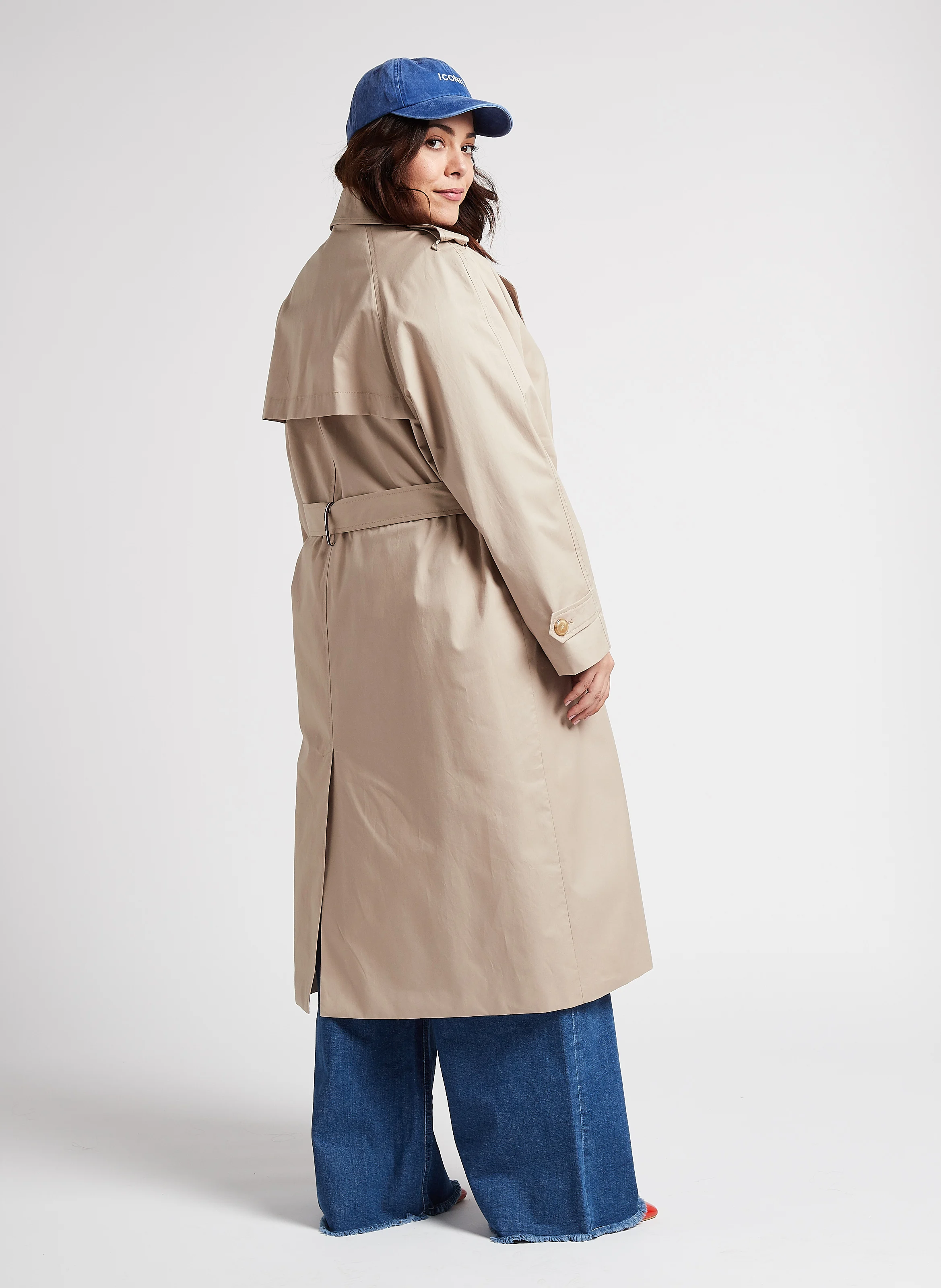 Marinière col rond en jersey light | Blanc
