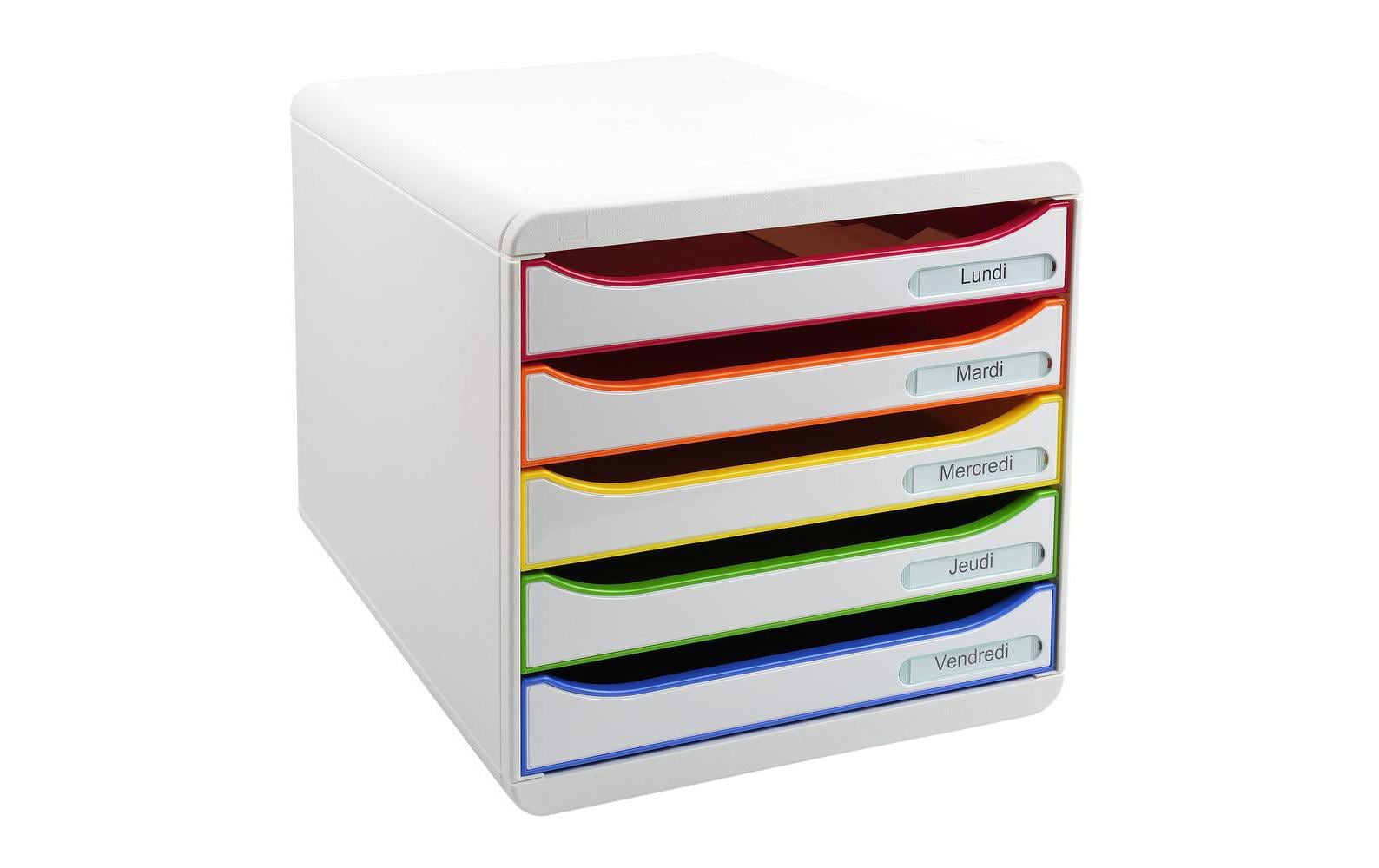 Schubladenbox Big Box Plus 5 Schubladen, WeissSchubladenbox