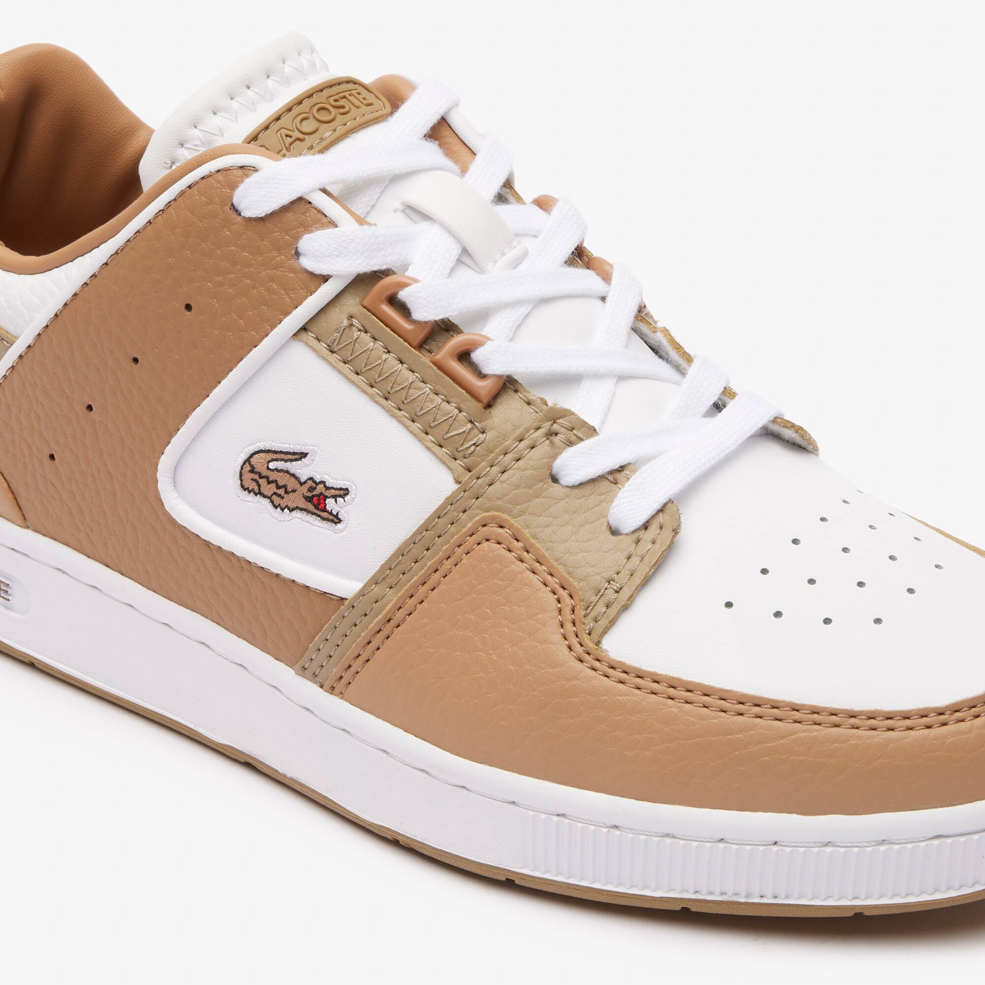 Damen-Sneakers COURT CAGE aus Leder und Synthetik Sneakers - Weiss - Lacoste - Damen