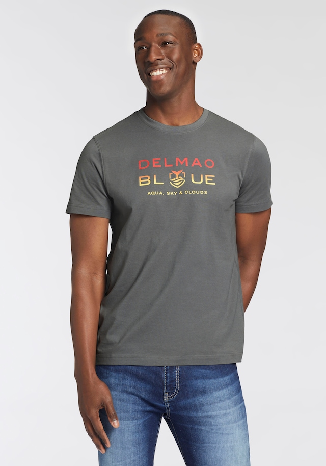 DELMAO T-Shirt Kurzarm,  bedruckt,  Rundhals,  aus 100% Baumwolle
