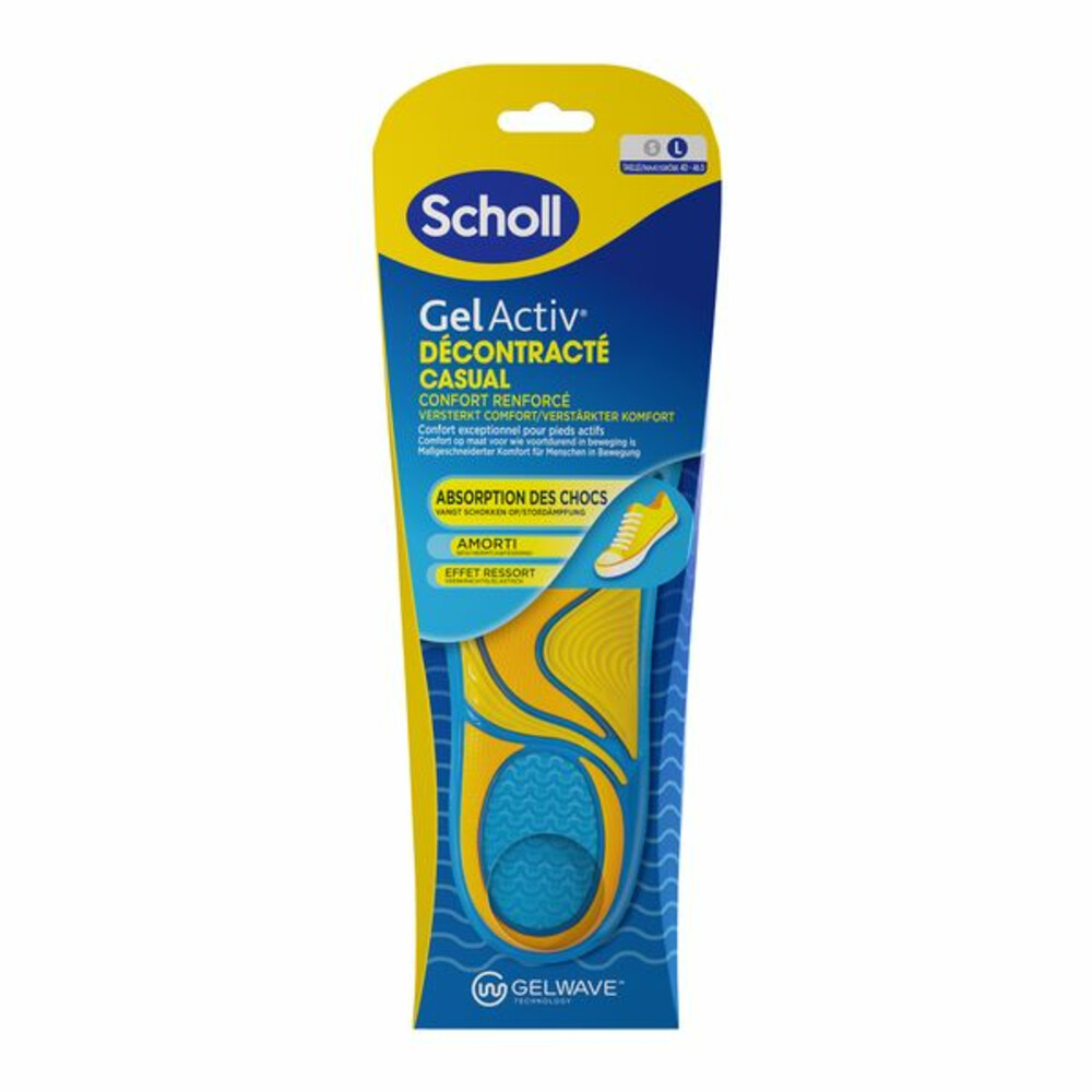 Scholl GelActiv Inlegzolen Casual Large Maat 41-46.51 paar