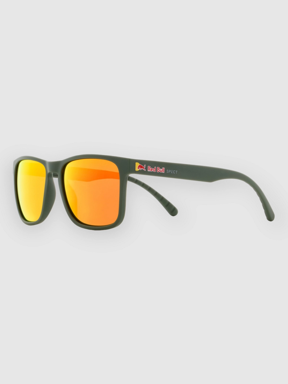 Red Bull SPECT Eyewear EDGE-003P Olive Green Sunglasses brown with red mirror