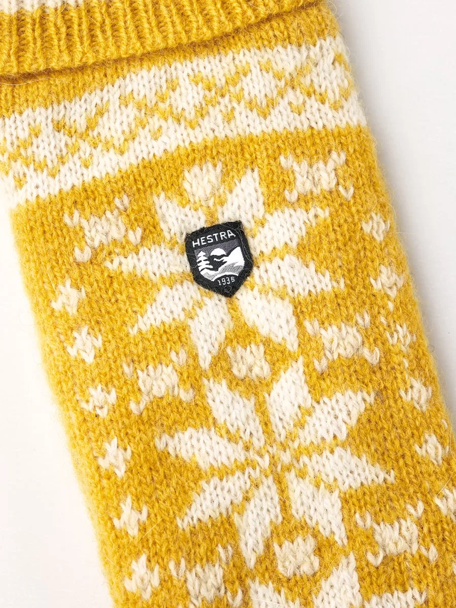 Hestra Isvik Mitt Mustard/Offwhite