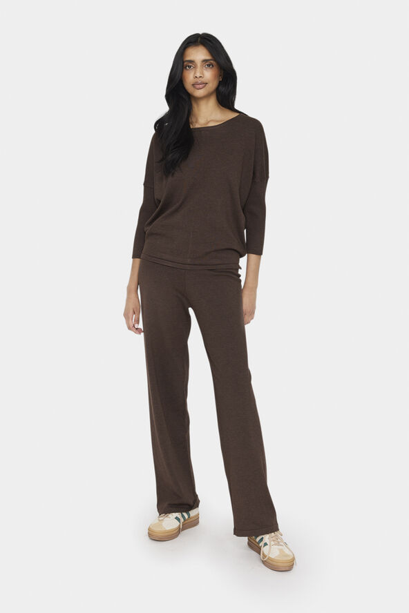 Saint Tropez A2561, MilaSZ R-Neck Pullover Dark oak melange
