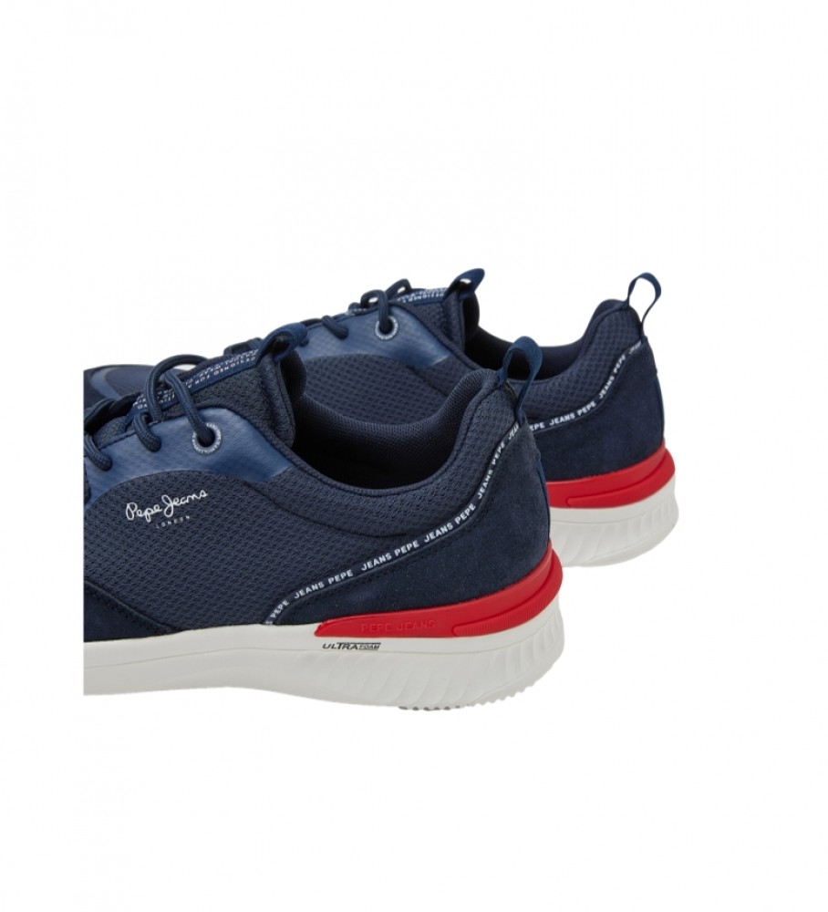 Tênis Pepe Jeans Jay Pro em couro azul-marinho