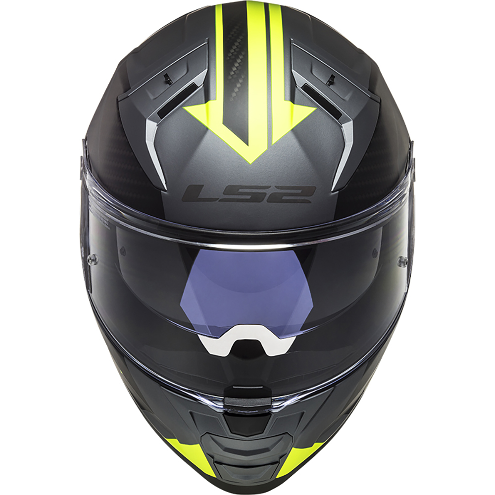 LS2 - Casque FF811 Vector II Splitter Titanium mat / Jaune fluo
