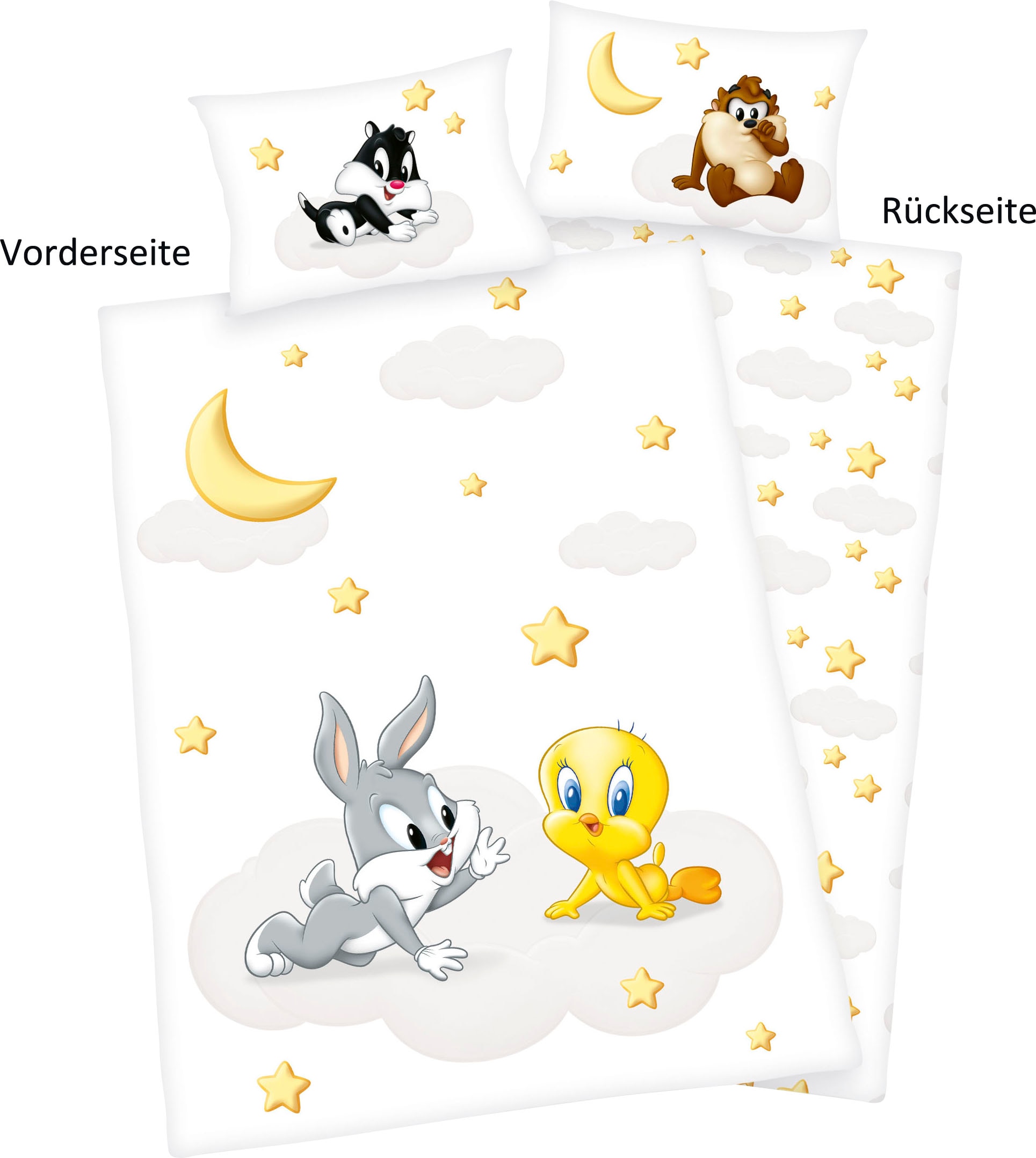 LOONEY TUNES Babybettwäsche »Looney Tunes« 2 Stk. tlg. mit liebevollem Motiv