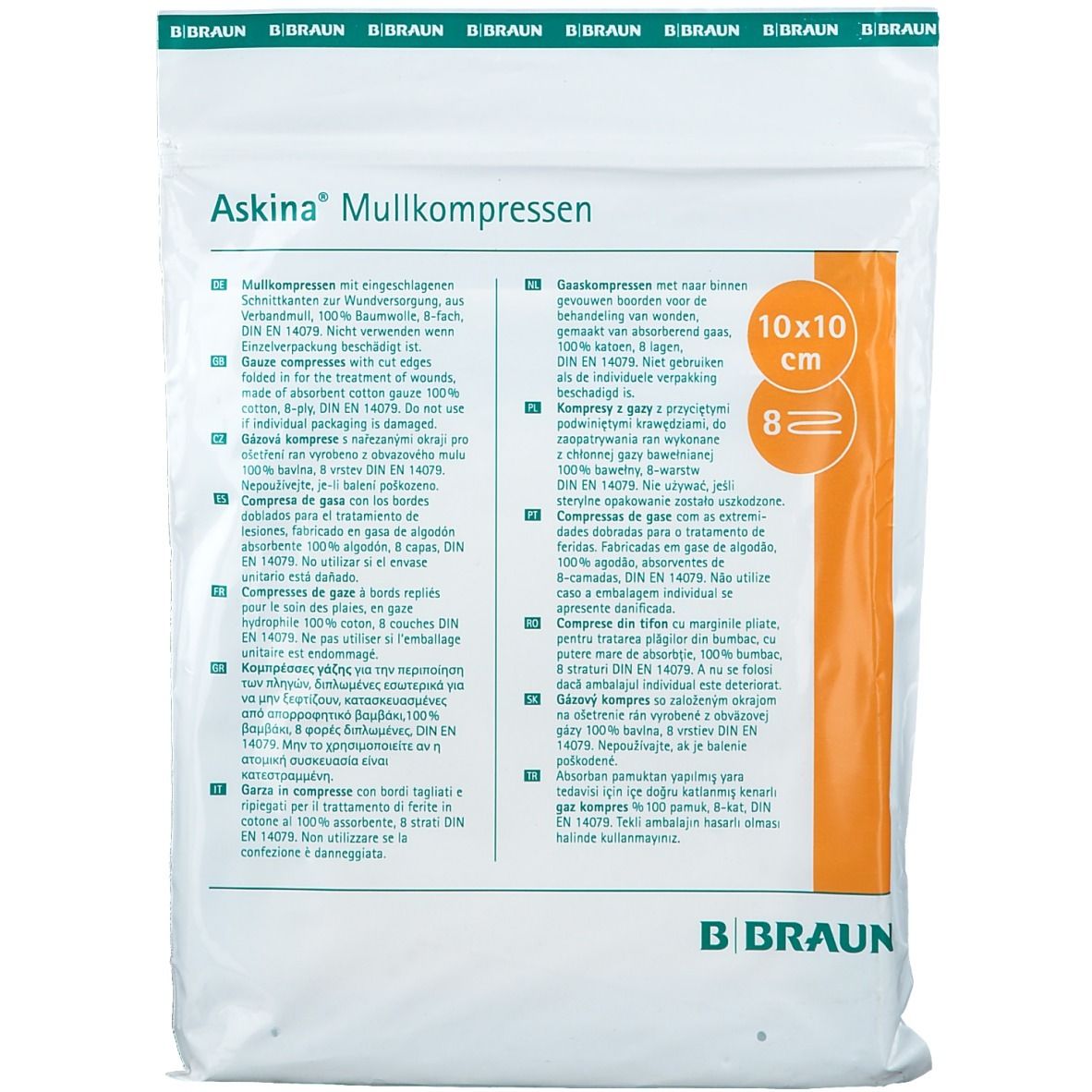 Askina® Mullkompressen 10 x 10 cm steril