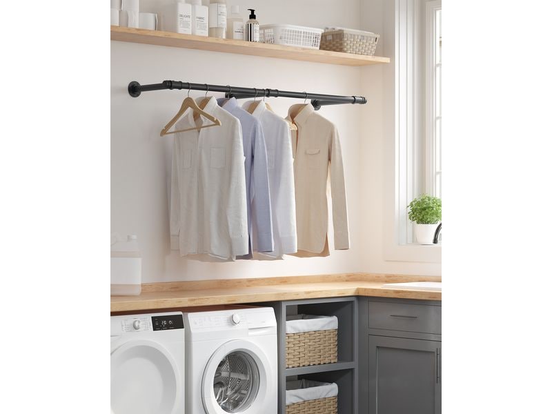 Songmics Kleiderstange 30.4 x 170 x 7 cm, Schwarz Garderobenstange