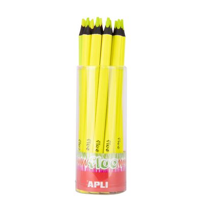 Apli Agipa - Crayon de couleur triangulaire Jumbo - jaune fluo