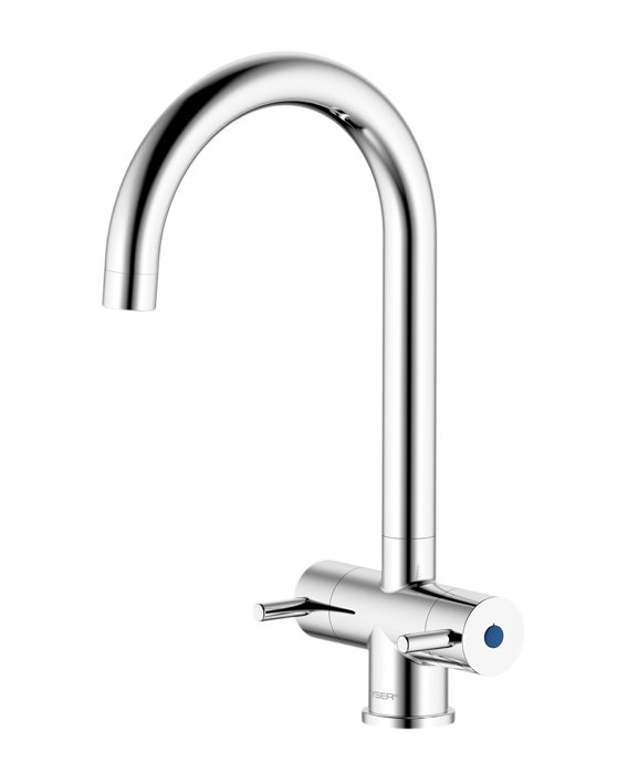 Geyser Twin køkkenarmatur krom