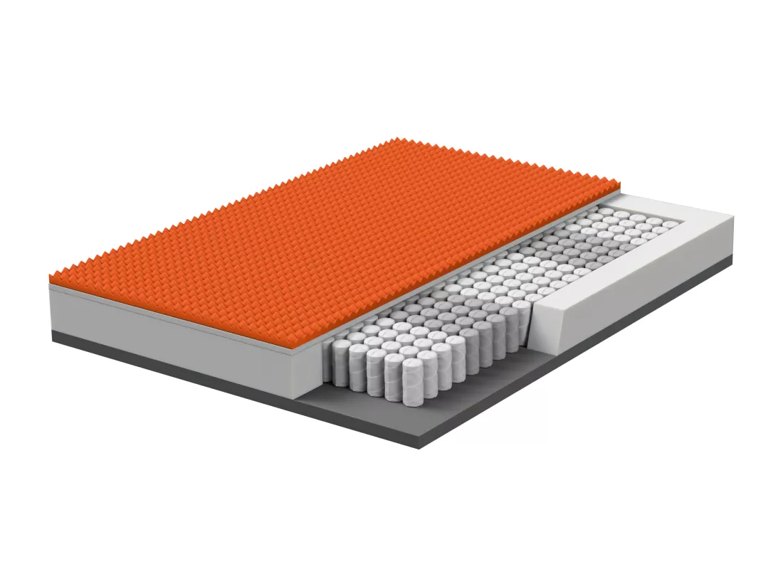 Matelas à ressorts ensachés et Memory Hybrid 90x200x26