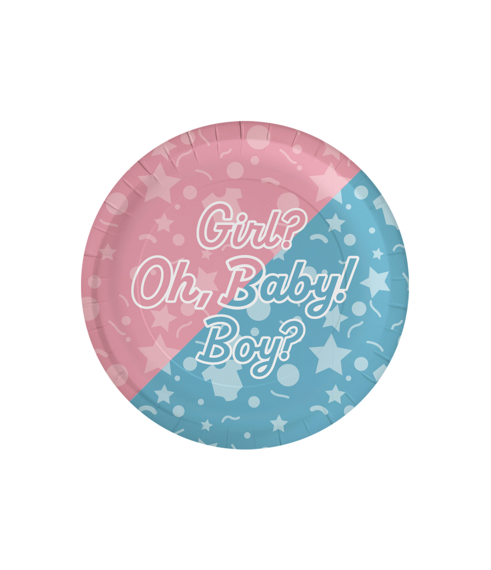 Gender Reveal Borden Oh Baby! 23cm 8st