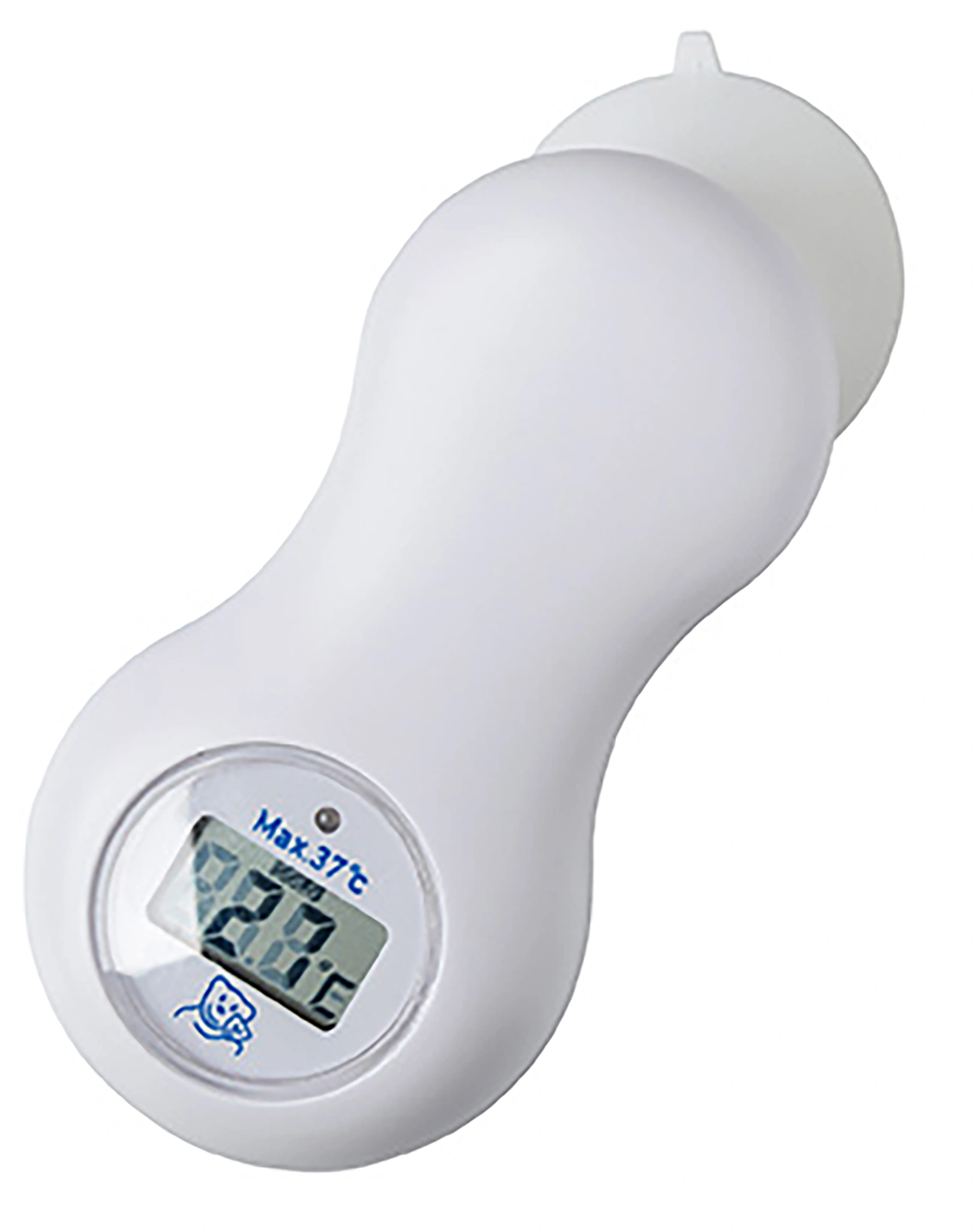 Badethermometer DIGITAL mit Saugnapf (12,5cm) in weiß