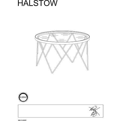 Halstow sofabord - grå