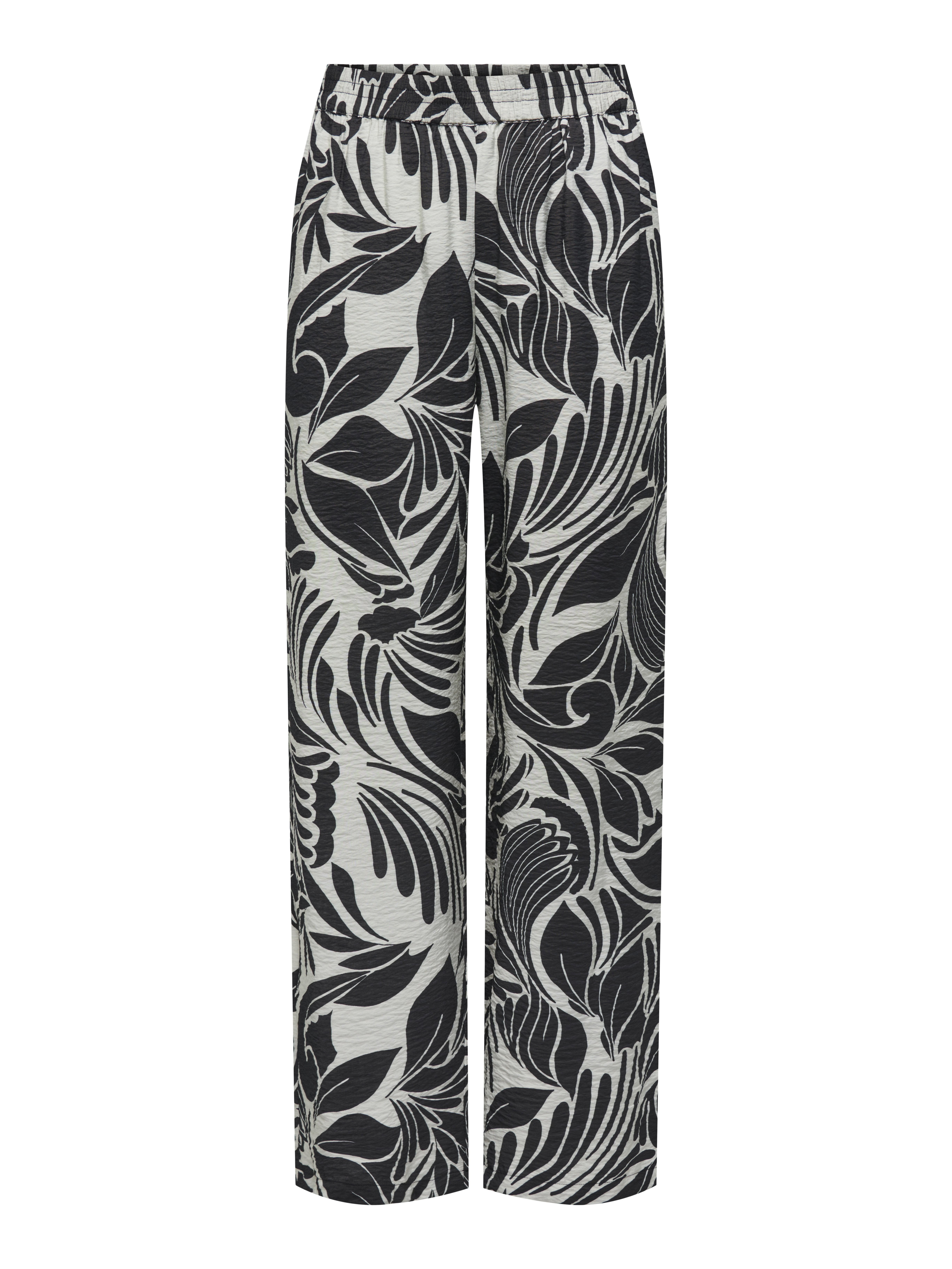 JDYNOA Mittlere Taille Normal geschnitten Hose Whitecap Gray